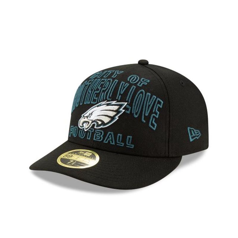 NFL Philadelphia Eagles Draft Alternate Low Profile 59Fifty Fitted (EVT7657) - Black New Era Caps